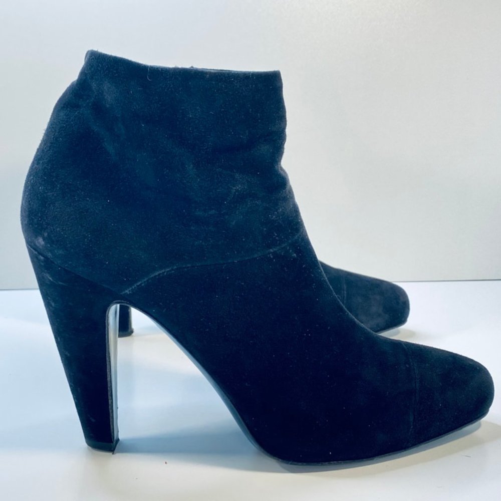 Prada Black Suede Booties
